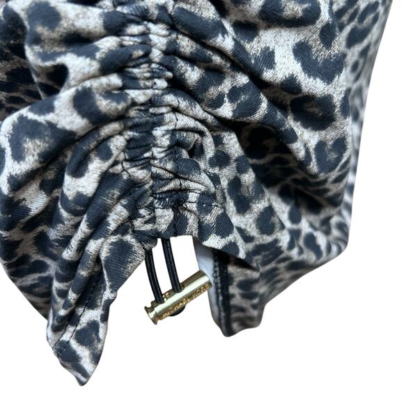 MICHAEL Michael Kors Leopard Print T-Shirt Dress with Side-Ruching Size Med NWT - Picture 8 of 14